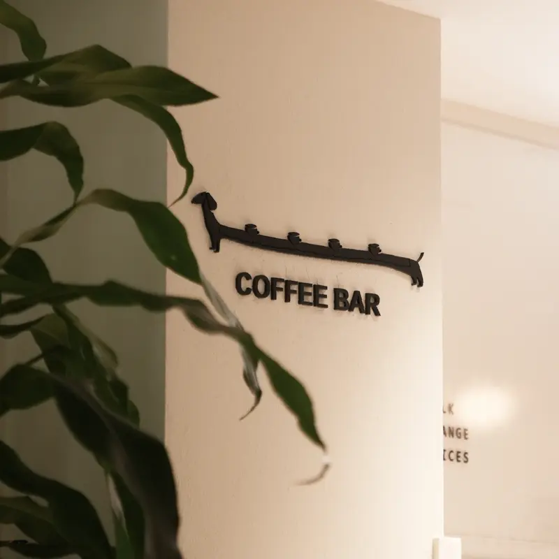 The Coffee Bar signage at Unlock Everyday